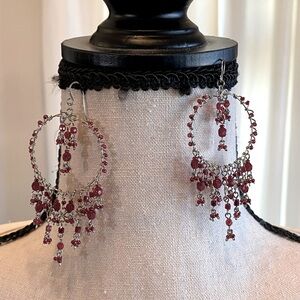 Bohemian Red Dangling Earrings